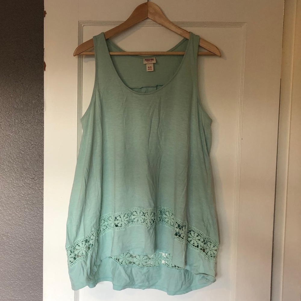 High-Low Tank with Crocheted Detail